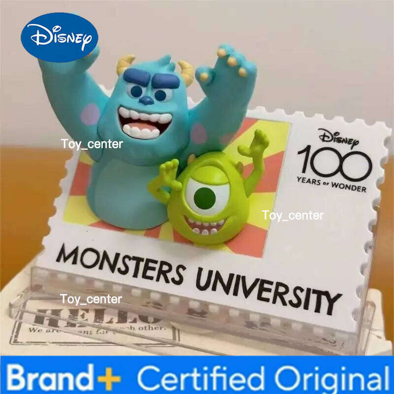 Disney New Genuine Retro Stamp Blind Box Cute Cartoon Figure Toy Mickey Mouse The Pooh Stitch Refrigerator Stickers Statue Gifts H260123