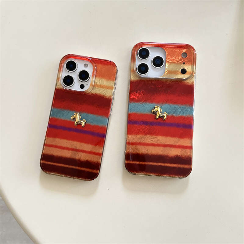 Year Style Line 3D Horse Compatible with iPhone 17 Apple 16 Pro Max/15/14 Phone Case High-end New Model