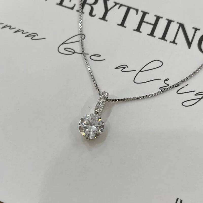 Stainless Steel Gold Plated Dainty Minimalist Zircon Charm Anti Tarnish Chain Round Clear Cz Stone Necklace for Women Jewelry Z260123
