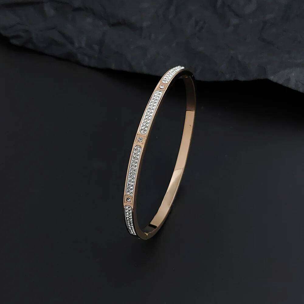 New baby's breath zircon O-shaped opening adjustable high-quality gold-plated women's bracelet, wedding party jewelry Z260123