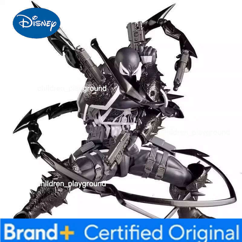 Disney Anime Toys Agent Anti Venom Action Figure Kaiyodo Figurine Pvc Movable Collection Edward Eddie Brock Ko Model Toy Gfit H260123