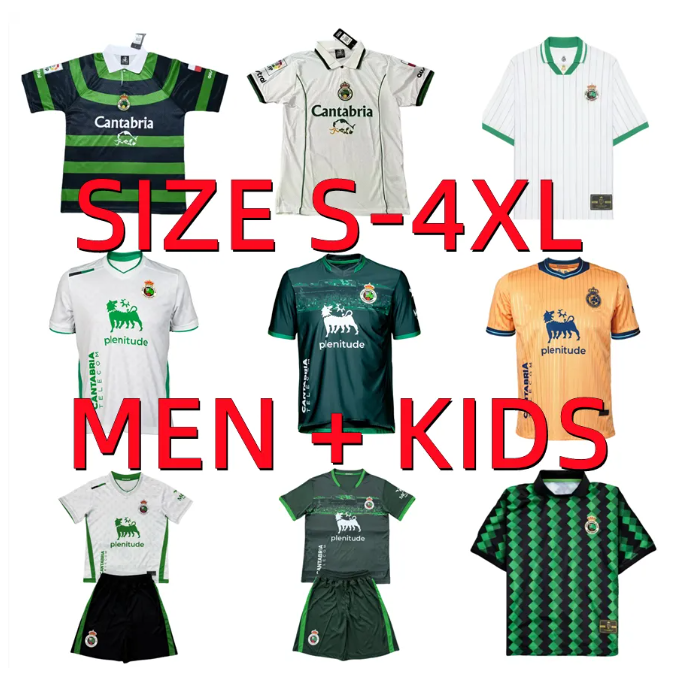 25 26 Racing de Santander Soccer Jerseys 2025 2026 ANDRES ARANA VICENTE SULEIMAN RODRIGUEZ KARRIKABURU ALDASORO MICHELIN Retro 1999 2001 men kids Football Shirts