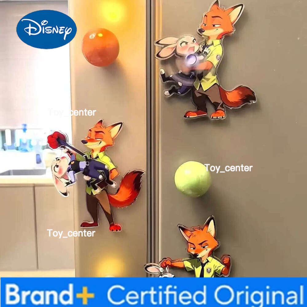 Disney Zootopia Anime Cartoon Rotation Magnetic Attraction Fridge Magnet Creativity Peripheral Toy Give Gifts To Friends H2601231