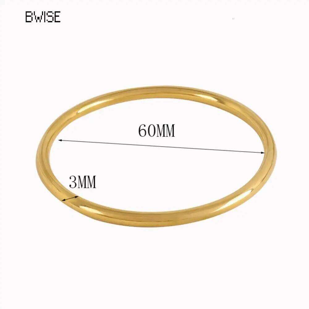 Fashionable Stainless Steel For Women Round Minimalist Elegant Gold Color Bracelet Women's Accessories Popular Jewelry Z260123