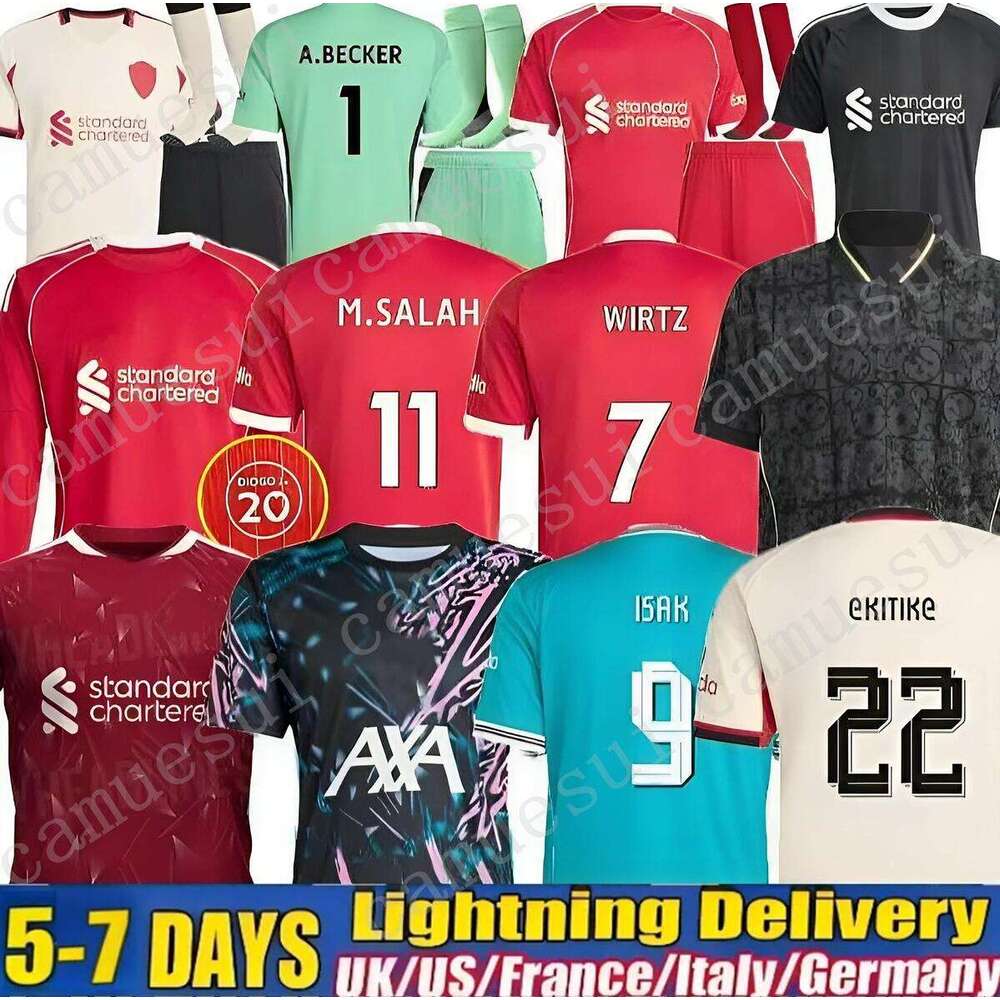 liverpool 26 27 LFC Soccer Jerseys ALLISTER soccer jerseys DIOGO JOTA EkitikE football shirt Luis DIaz A.BECKER FRIMPONG Wirtz Kerkez men kids kit SALAH lfc 25 26
