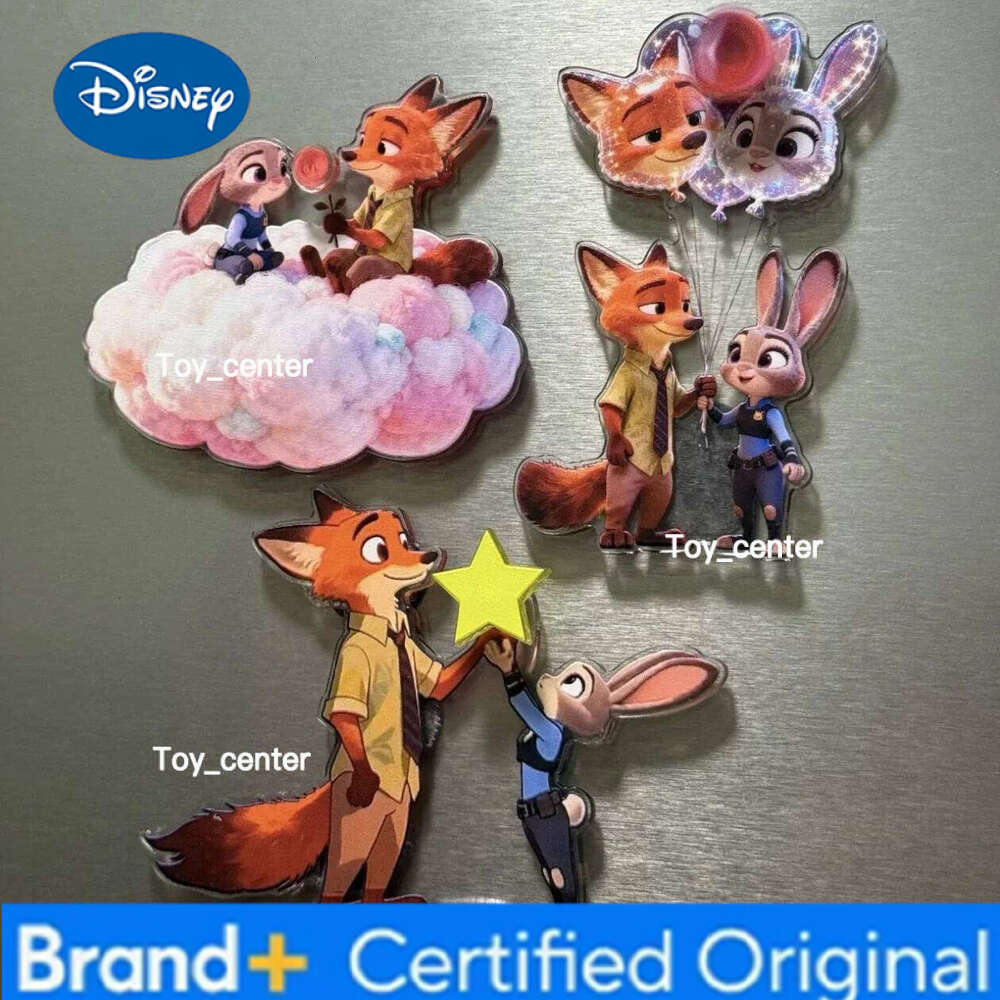 Disney Zootopia Rotating Fridge Magnet Creative Home Decor Gift Idea Unique Small Batch Novelty Collectible Inspired Animal H2601231
