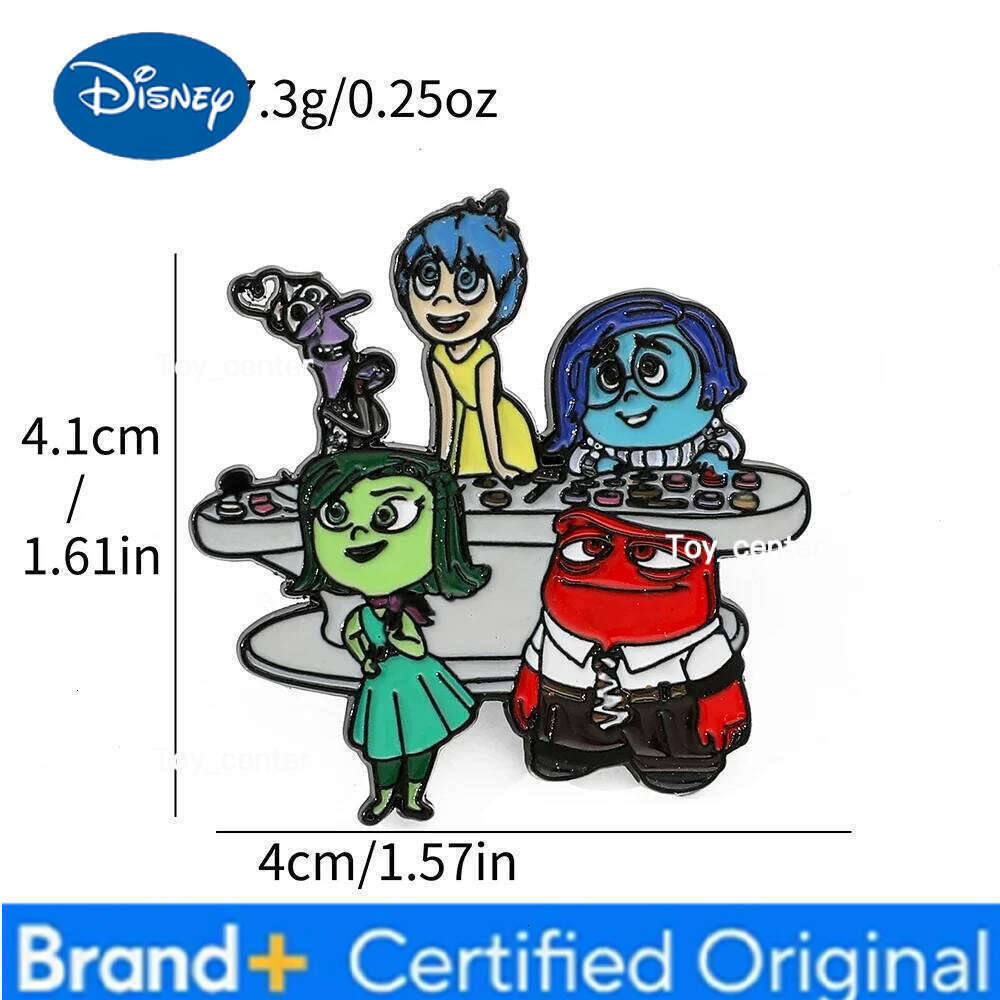 Disney 3 Pcs Creative Individuality Lovely Anime Cartoon Funny Inside Out Chic Brooch Metal Enamel Refrigerator Magnets Decorative Gift H260123