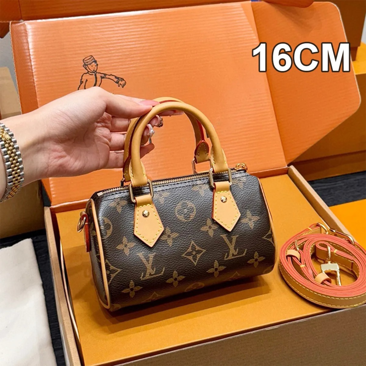 New Designer Bag Ladies Letter Embossed Shoulder Bag Cowhide Leather Luxury Bag Women's Handbag Purse Metal Chain Crossbody Bag Black Classic Half Moon Bum Bag MINI