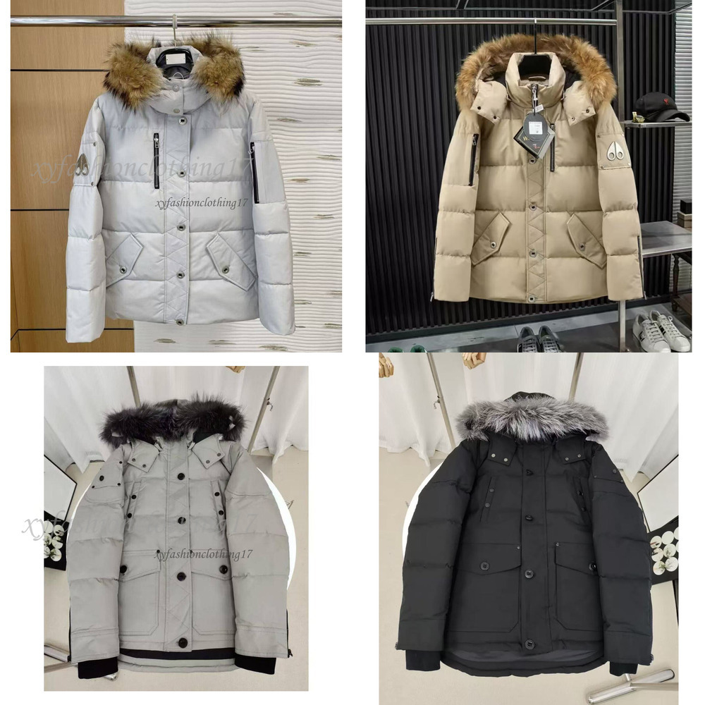 latest style Down Parkas Moose Jacket Fur Collar Parka Winter Waterproof White Duck Mouse Knuckle Coat Cloak Men And Women Couples Moose Version Keep 2d2 ee 41