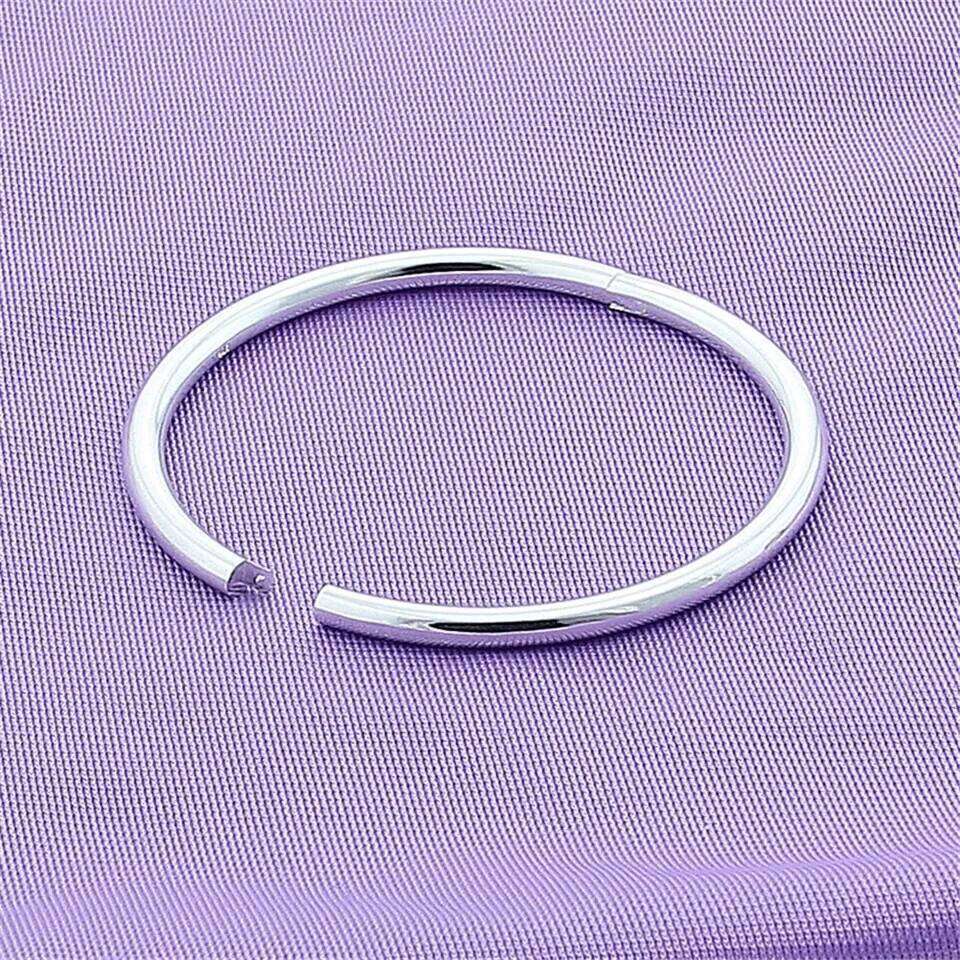 Fashion Female 925 Sterling Silver Simple Solid Smooth Bracelet Bangle For Women Charm Jewelry Party Birthday Gifts Z260123
