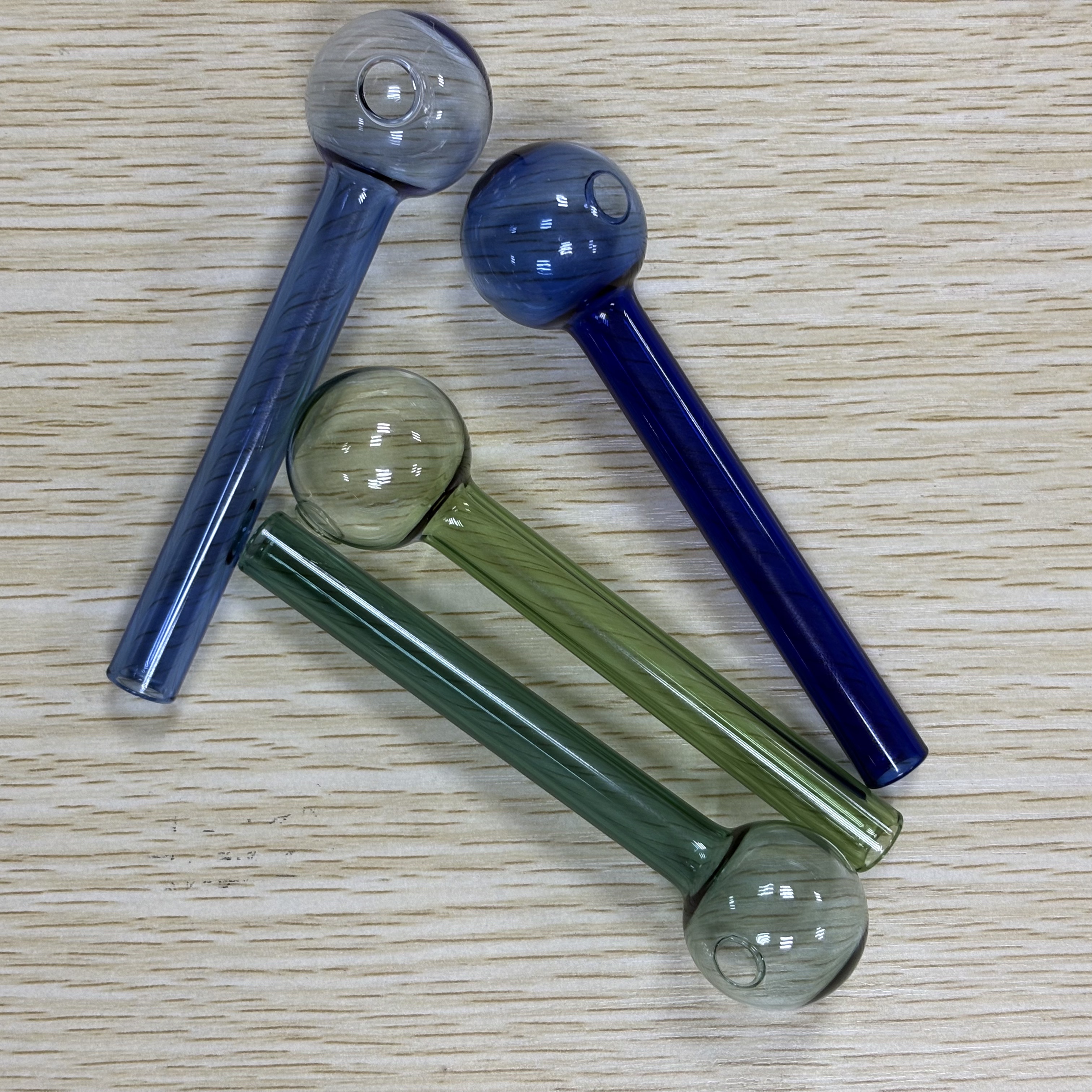 STOCK IN USA, 9pcs 4 Inch / 10cm Multicolor Glass Burner Pipe hookahs Spoon Hand Pipes For Smoking Accessories Tobacco Tool Package well by bubble box