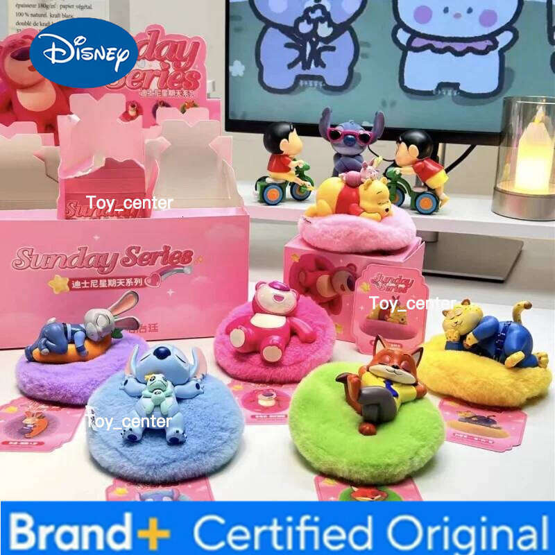 Disney Sunday Series 2025 New Hot Kawaii Pvc Mini Figure Blind Box Surprise Toy Car Decor Fridge Magnet Cute Gift For Girls Toys H260123