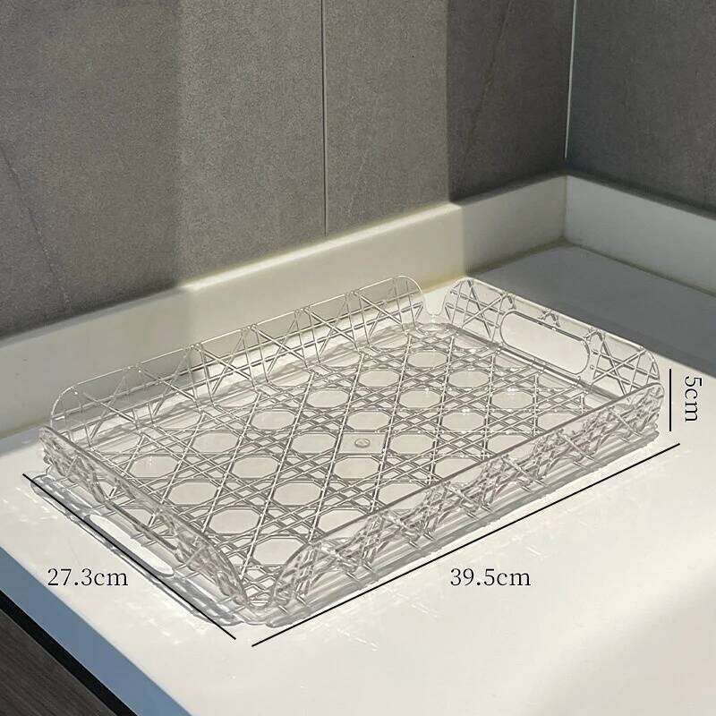 Water Light Luxury High-end High Aesthetic Tea Set Home Decoration Household Rectangular Storage Tray Cup