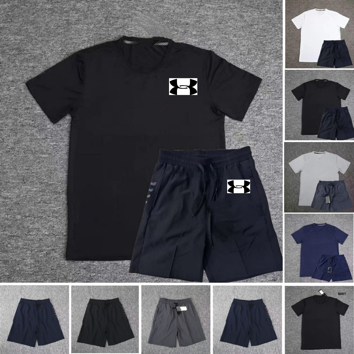 Mens T-Shirt Shorts Sets Summer Fashion sportwear sports Casual Short Sleeve Tees Tracksuits Outdoor Streetwears Male Sportwears sport fitness suit running shirts