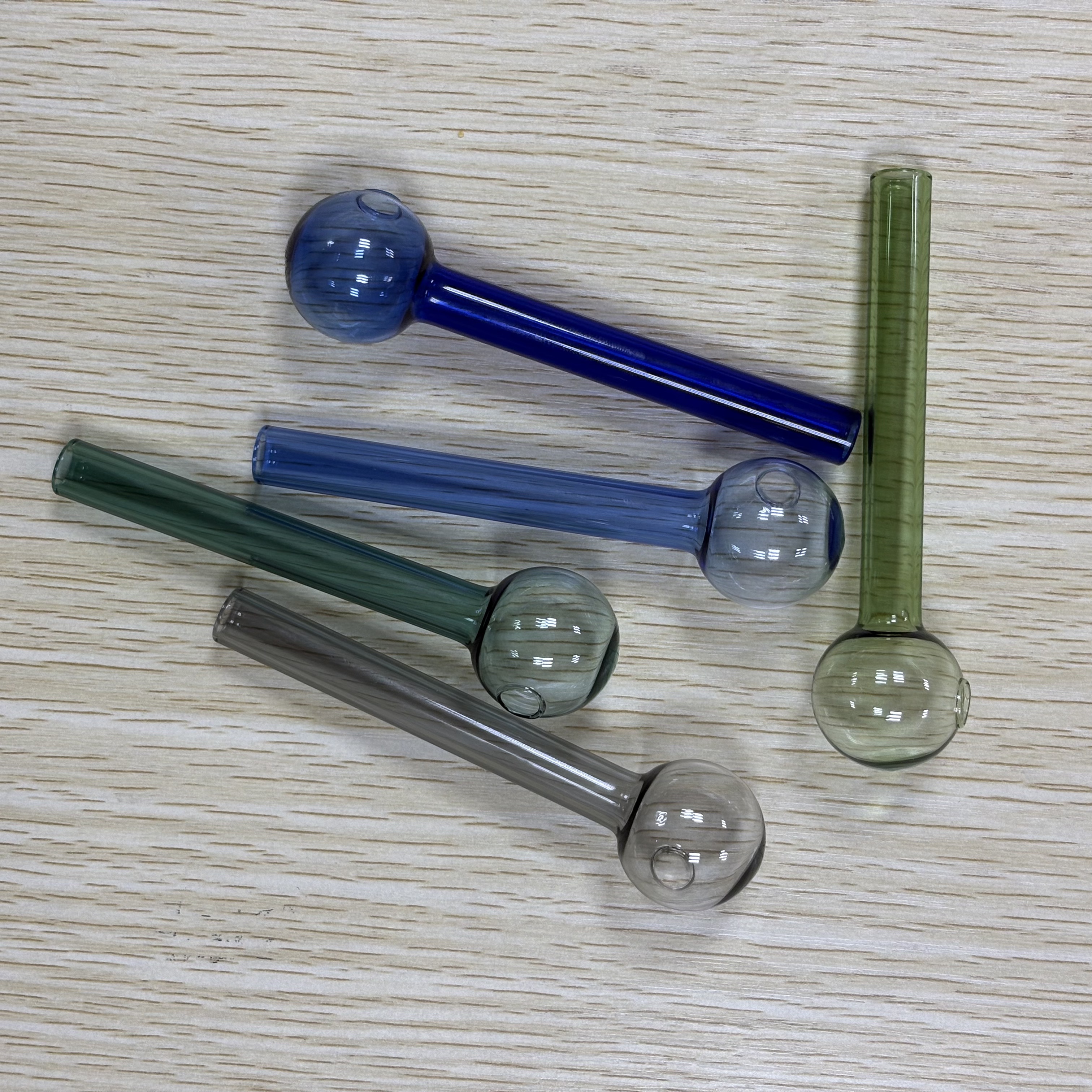 STOCK IN USA, 9pcs 4 Inch / 10cm Multicolor Glass Burner Pipe hookahs Spoon Hand Pipes For Smoking Accessories Tobacco Tool Package well by bubble box