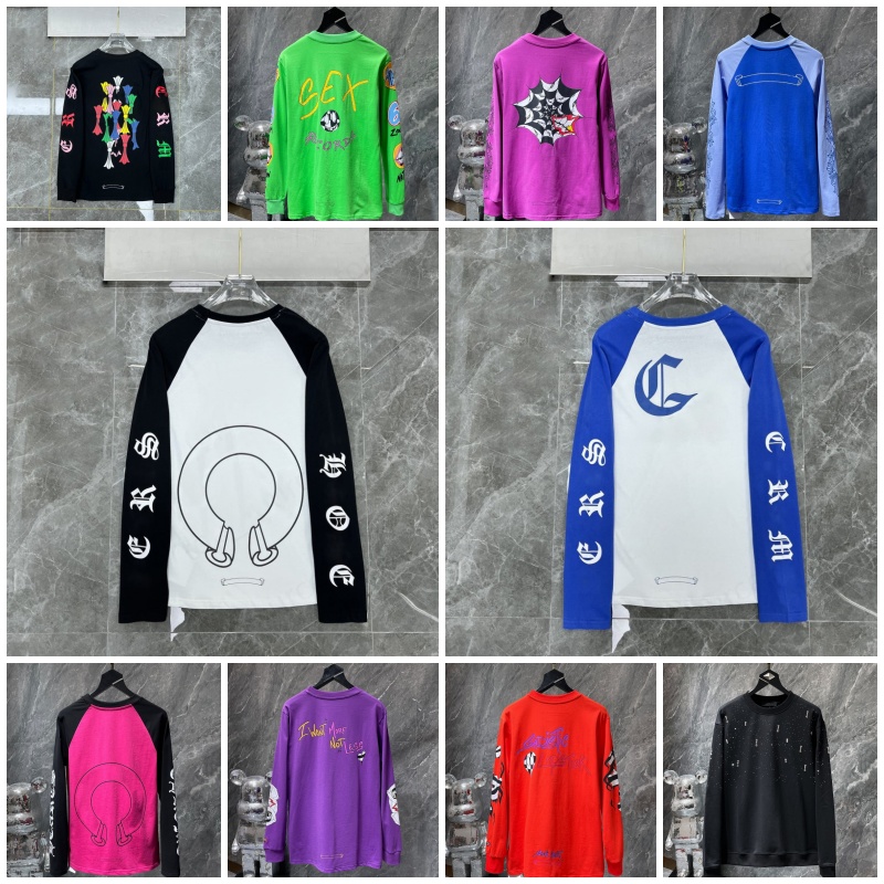 chrome long sleeve chrome cross men hoodie designer hoodie stylish men long sleeve shirt fashion streetwear y2k sweatshirt vintage graphic hoodie s--xl