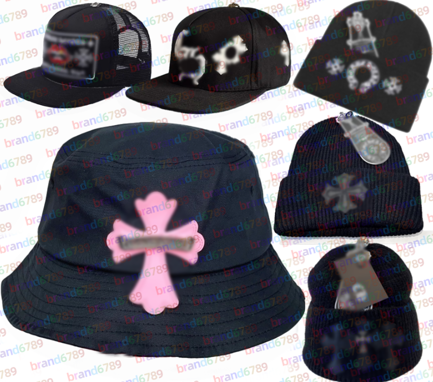 Chrome hat women's beanie small leather label design horseshoe flower stack hat casquett men's knitted hat Christmas gift