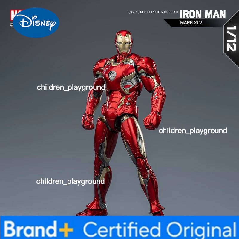Disney Original Fondjoy Iron Man MK45 Model Kit 1/12 Infinity Saga Ironman Mark 45 Assembly ABS Joint Movable Kid Toy Customized Gift H260123