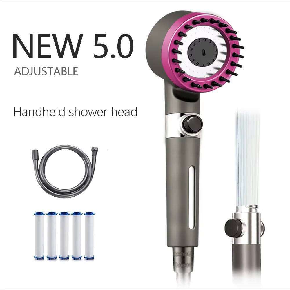 Filtered Handheld View Window for Head, Bathroom Shower Faucet with New Ion Drop, Turbocharger, and Multiple Spray Modes 26Y0123