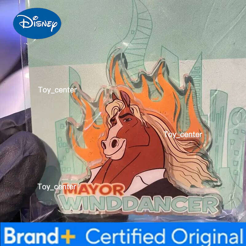 Disney New Zootopia 2 Co-branded Alloy Badge Acrylic Rotating Refrigerator Magnet Commemoration and Collection, A Gift for Friends H260123