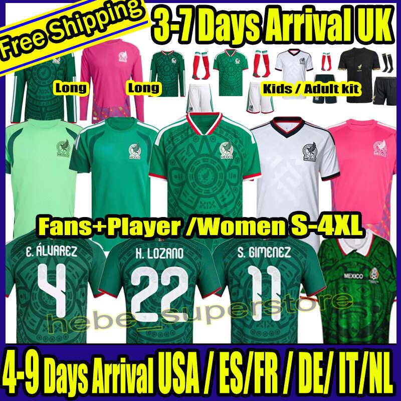 S-4XL Mexico jersey 2026 World Cup Home away Kit soccer jerseys A. VEGA C. HUERTA L. ROMO RAUL football shirts men kids kit set Third goalkeeper training uniform women