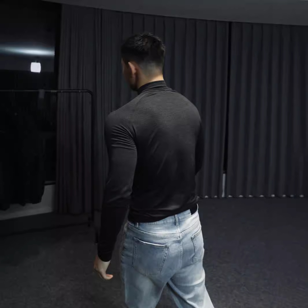 Free delivery Men's T-Shirts Men's quick drying sports top thin round neck breathable fitness running short sleeved T-shirt - view 4