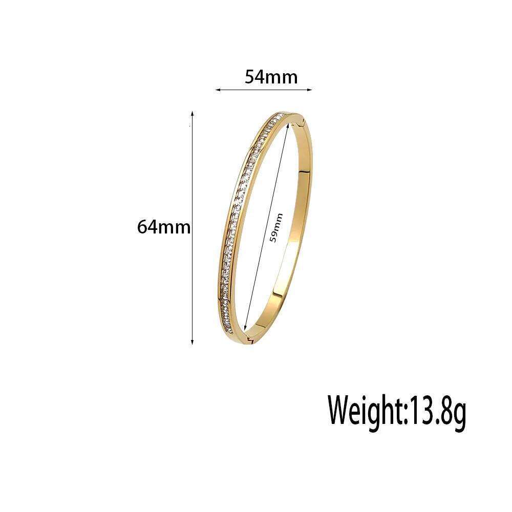 Fashionable New Stainless Steel Bracelet Jewelry for Women Men Simple Rhinestone Gold Plated Girls Gift Hot Selling Free Shippin Z260123