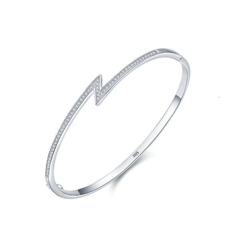 Top Quality Fashion Lovely Pure Sterling Real 925 Silver Bangle Cute Diamond Party 2025 Jewelry Z260123
