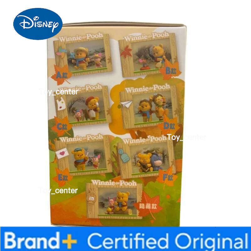 Disney Winnie The Autumn Outing Scene Series Figure Toy Cartoon Anime Pooh Bear Doll Decoration Ornament Kawaii Toys Gift H260123