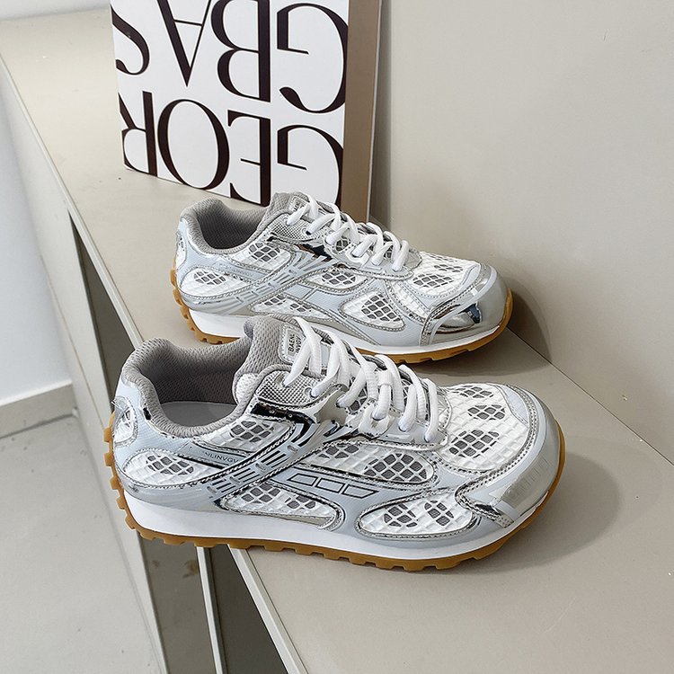 Women's mesh silver dad shoes 2026 new summer new trendy thick-soled sports casual shoes