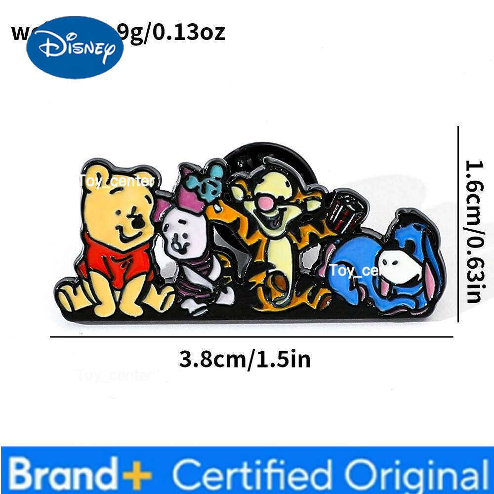 Disney 4 Pcs Creativity and Lovely Anime Cartoon Simple Piglet Pooh Metal Alloy Brooch Refrigerator Magnets Decorative Gift for Friends H260123