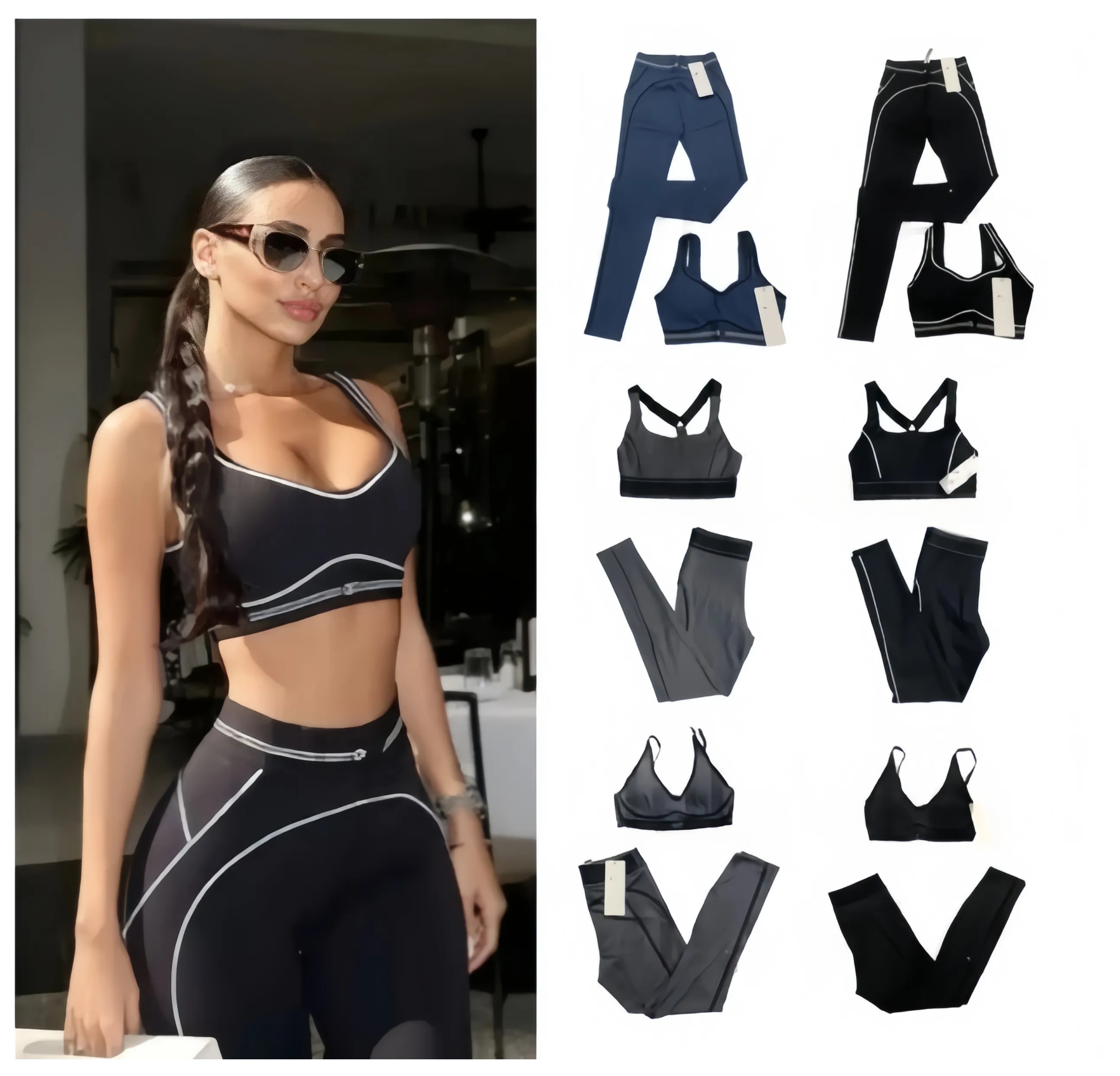 New Yoga set Tight-fitting tops and trousers Jacket Women Sweat Yoga Set Designer Gym Sharks Clothing Vuori Women Leggings Pants Shorts Jacket Leggings Women Sets