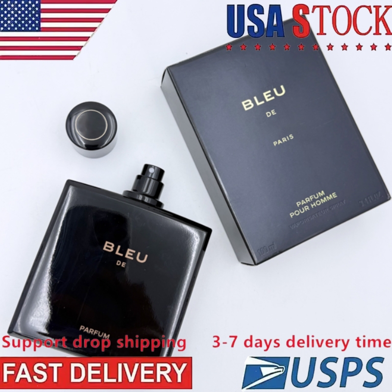 Free Shipping In stock in the US Men Perfumes 100ml EDP Good Smell Incense Body Spray Cologne for Male