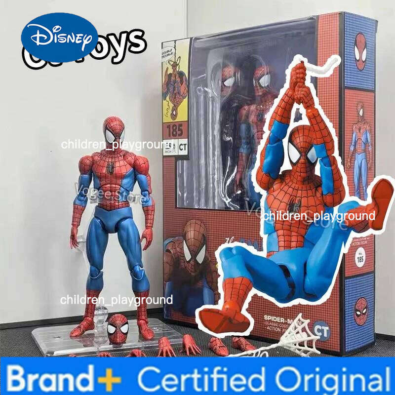 Disney Ct Spiderman Mafex 185 Classic Costume Anime Ver Miles Morales 2099 Spider-man Action Figure Figurine Toys Kids Gift H260123