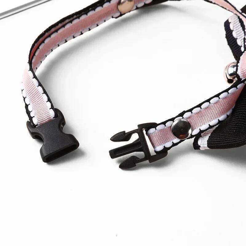 Pet Collar, Cat Leash, Bowknot Necklace, Jewelry, Small Dog, Adjustable Collar Accessory