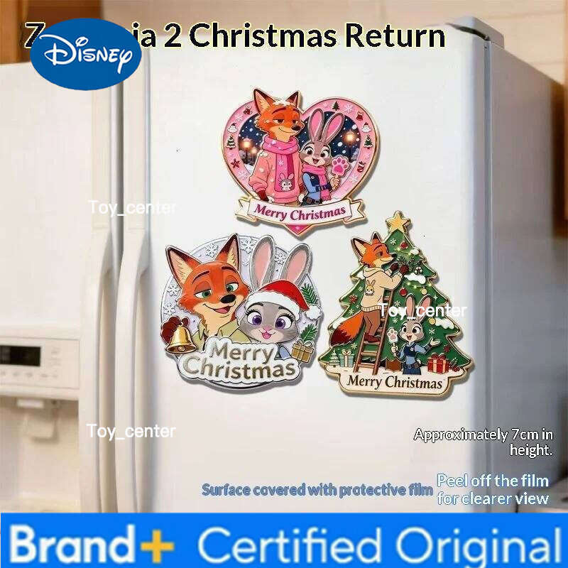 Disney Zootopia Fridge Magnet 2024 New High Quality Acrylic Material Nick Judy Christmas Decoration Gift for Fans H260123