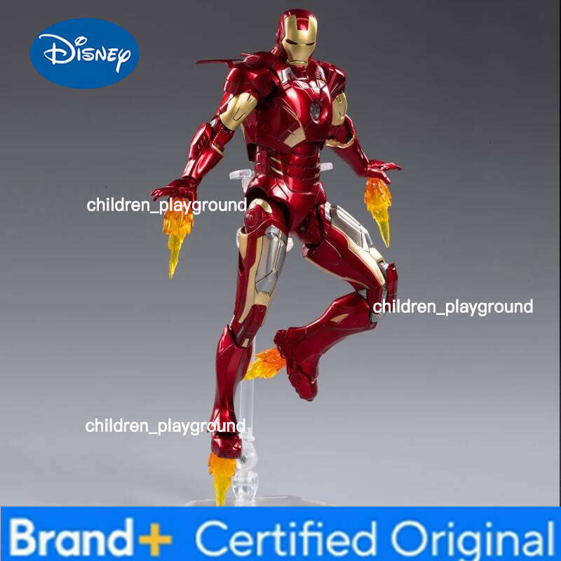 Disney ZD Toys Marvel Iron Man MK1 MK2 MK3 MK4 MK5 MK6 MK7 7inches Action Figures 1/10 Genuinely Collect Model Ornaments Boy Gift H260123