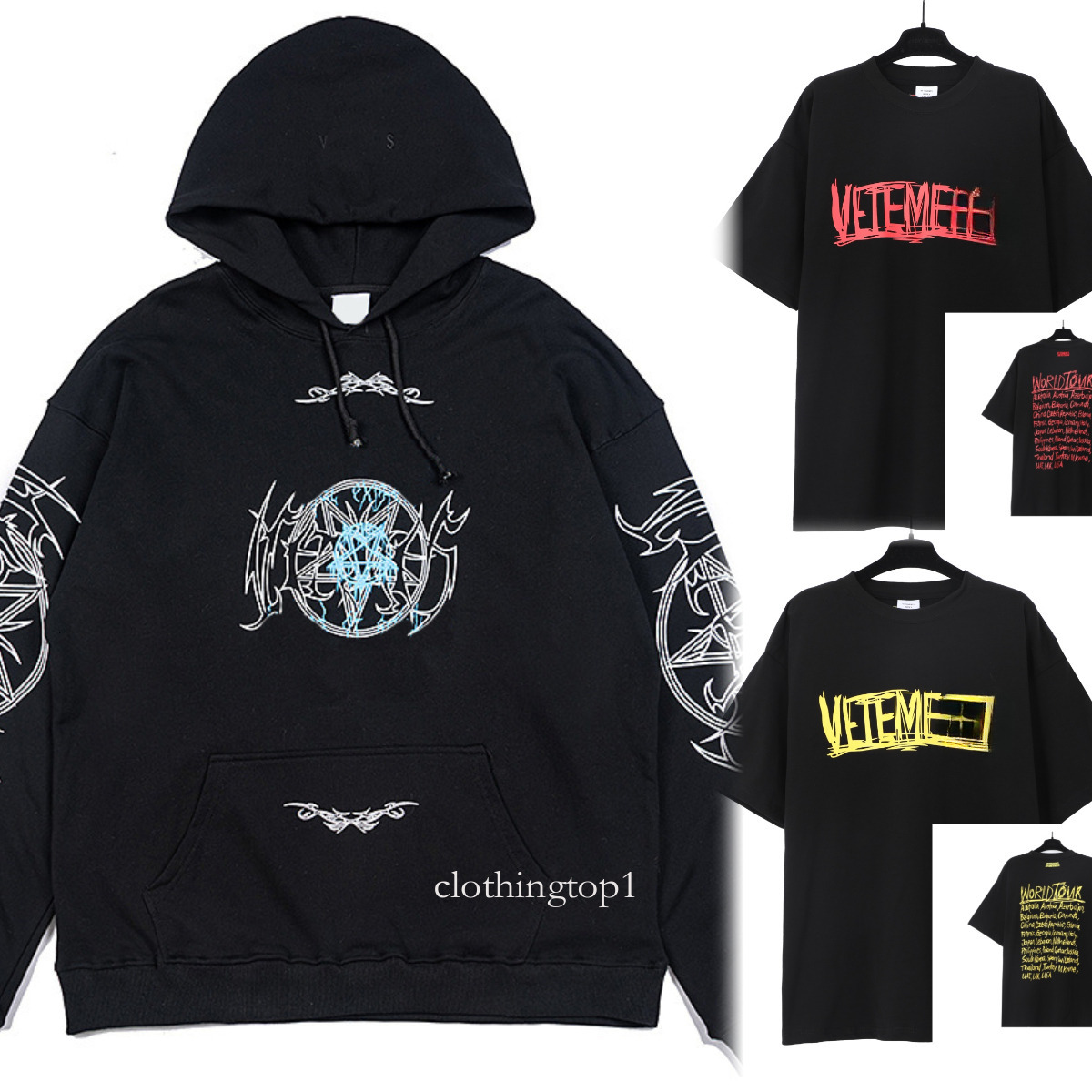 vtms hoodie heavy fabric foam printing hoodie embroidery graphic Designer Fashion Street hoody men women high quality oversize hooded sweatshirts pullover us size