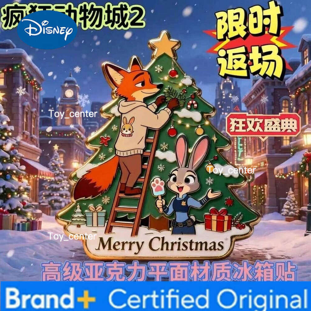 Disney Zootopia Cartoon Acrylic Magnetic Fridge Stickers High Value Trendy Cute Series Decor Gift for Fans H260123