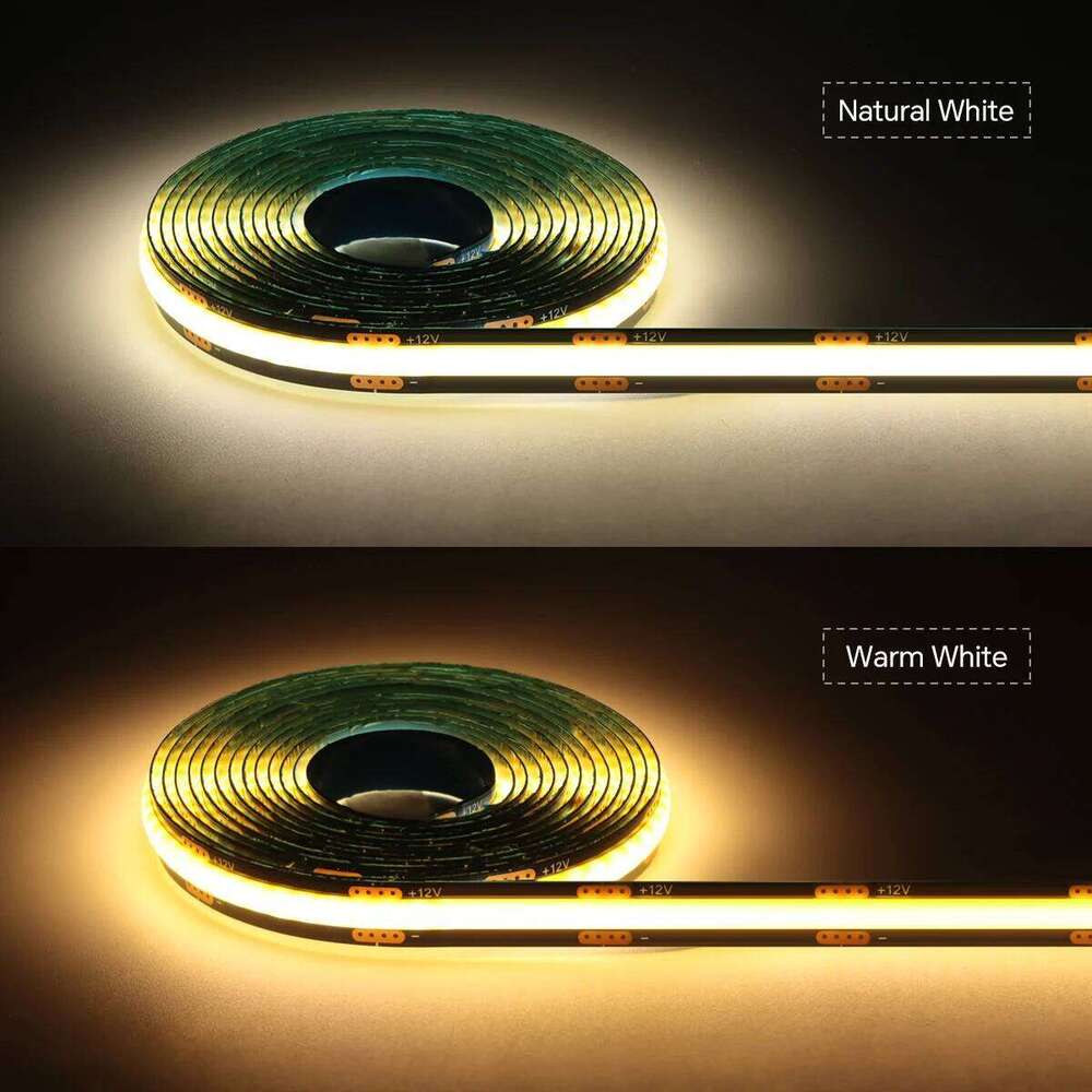 Touch Dimmable Embedded Acoustic Panel Decor 12V COB Strip Light Kit Wood Grain Grille Curtain Wall Backlight LED Tape 26Y0123