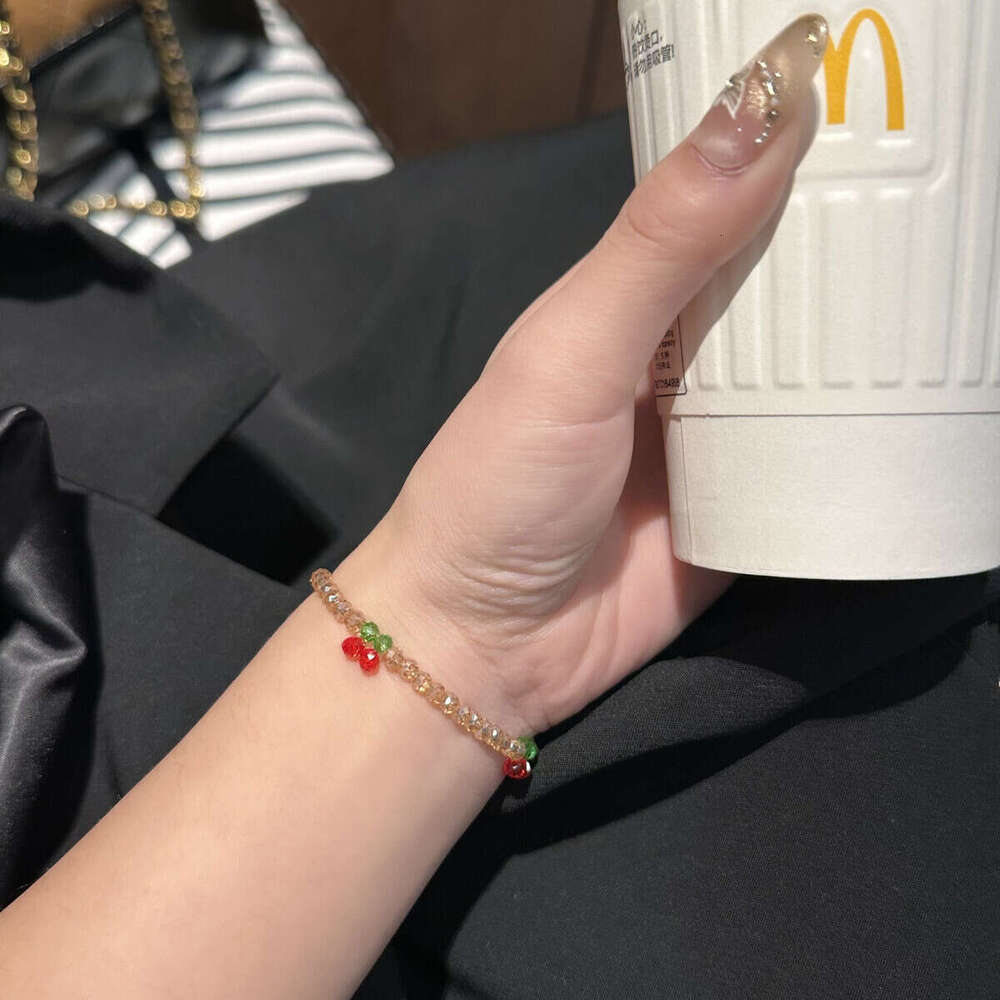 Bracelet Sterling Silver Plated Cubic Zirconia Cherry Design Adjustable Chain for Daily Wear and Special Occasion Gift High Quality Texture