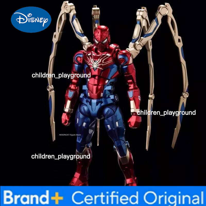 Disney Iron Spider Man 20cm Action Figure Anime Cartoon Movable Joints Model Toy Car Room Decoration Doll Collection Birthday Gift Kid H260123