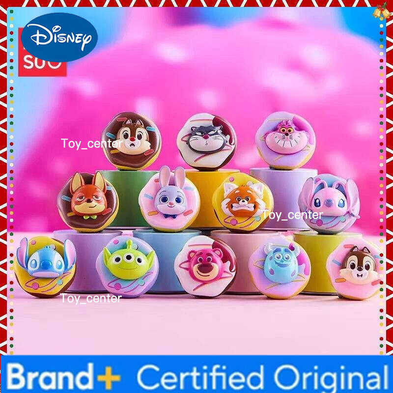 Disney Miniso Series Fun Donut-themed Figure Blind Box Magnet Refrigerator Sticker Guzi H260123