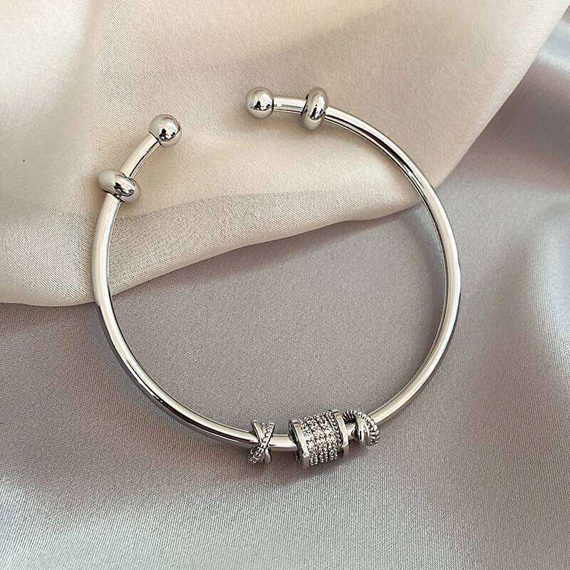 French High Sense Cylindrical Transfer Girlfriends Cuff Bracelet Gothic Girls Fashion Jewelry Party Luxury Accessories For Woman Z260123