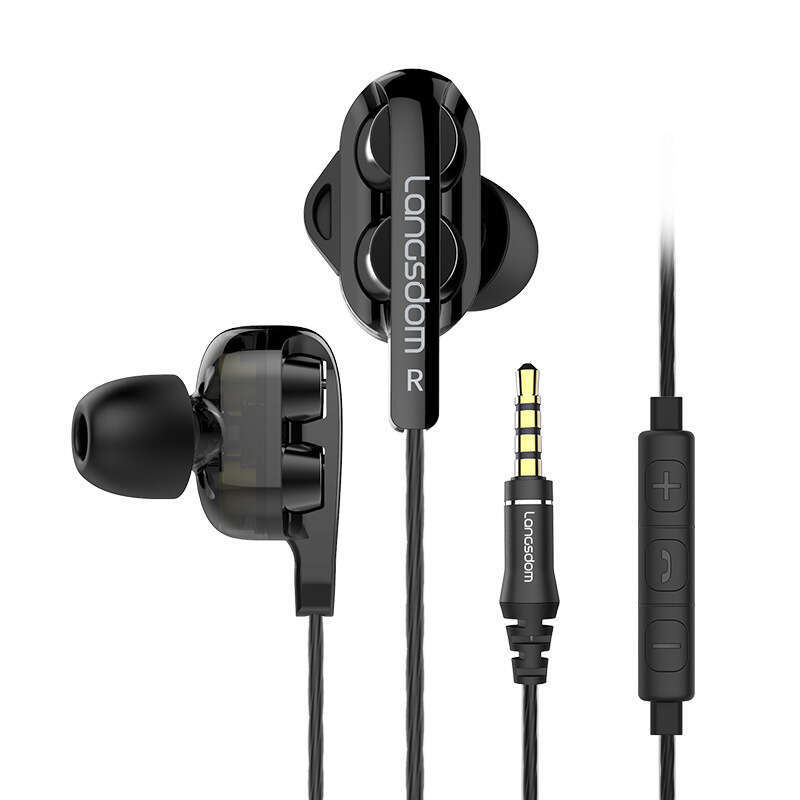 Famous Brand Lansdowne D C Quad Core Dual Dynamic Gaming In Ear Heavy Bass Wired Control Mobile Phone Gift Headset CKS