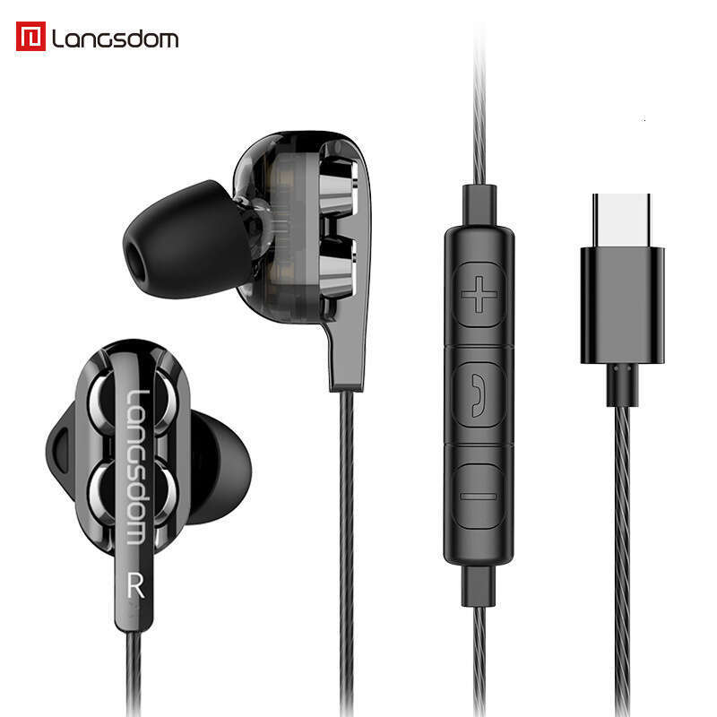 Famous Brand Lansdowne D C Quad Core Dual Dynamic Gaming In Ear Heavy Bass Wired Control Mobile Phone Gift Headset CKS