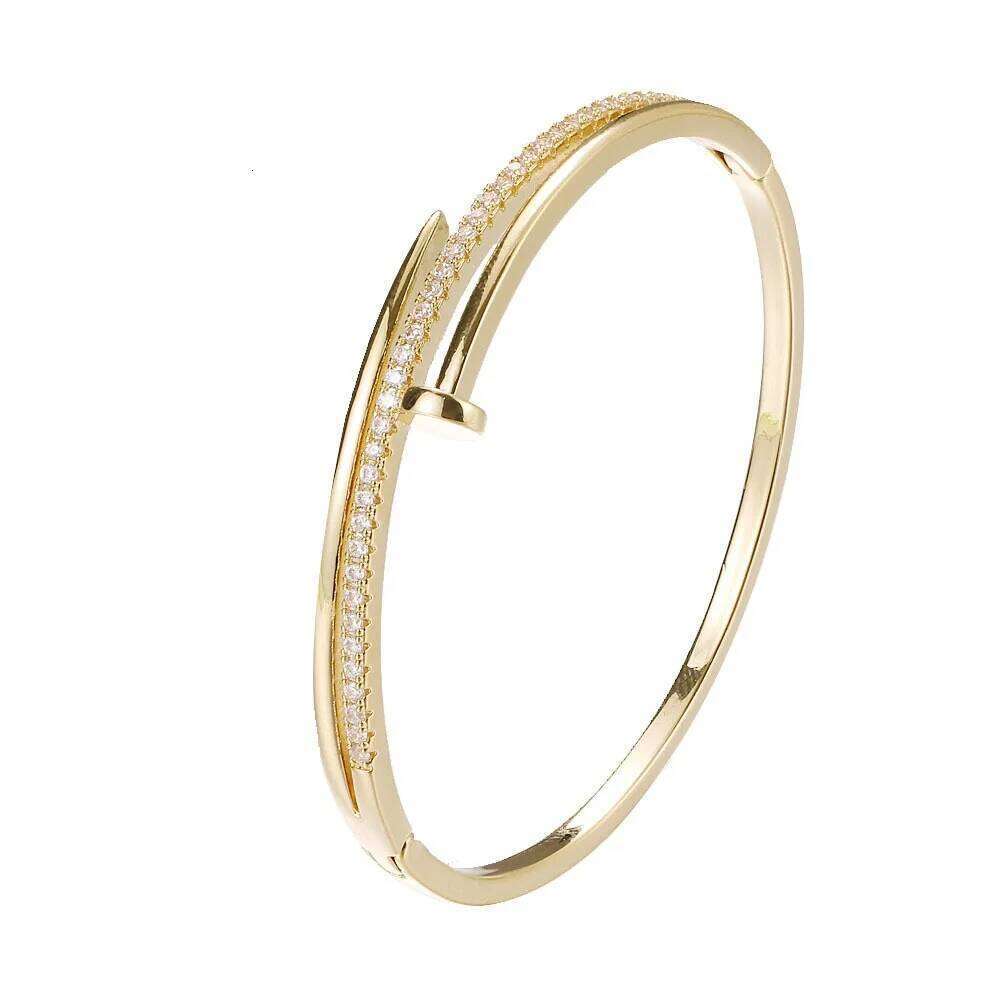 Luxury Brand Nail Open Bracelets Female Temperament Simple Trendy Bracelet Stainles Steel Screw Bangle for Women Gift Wholesale Z260123