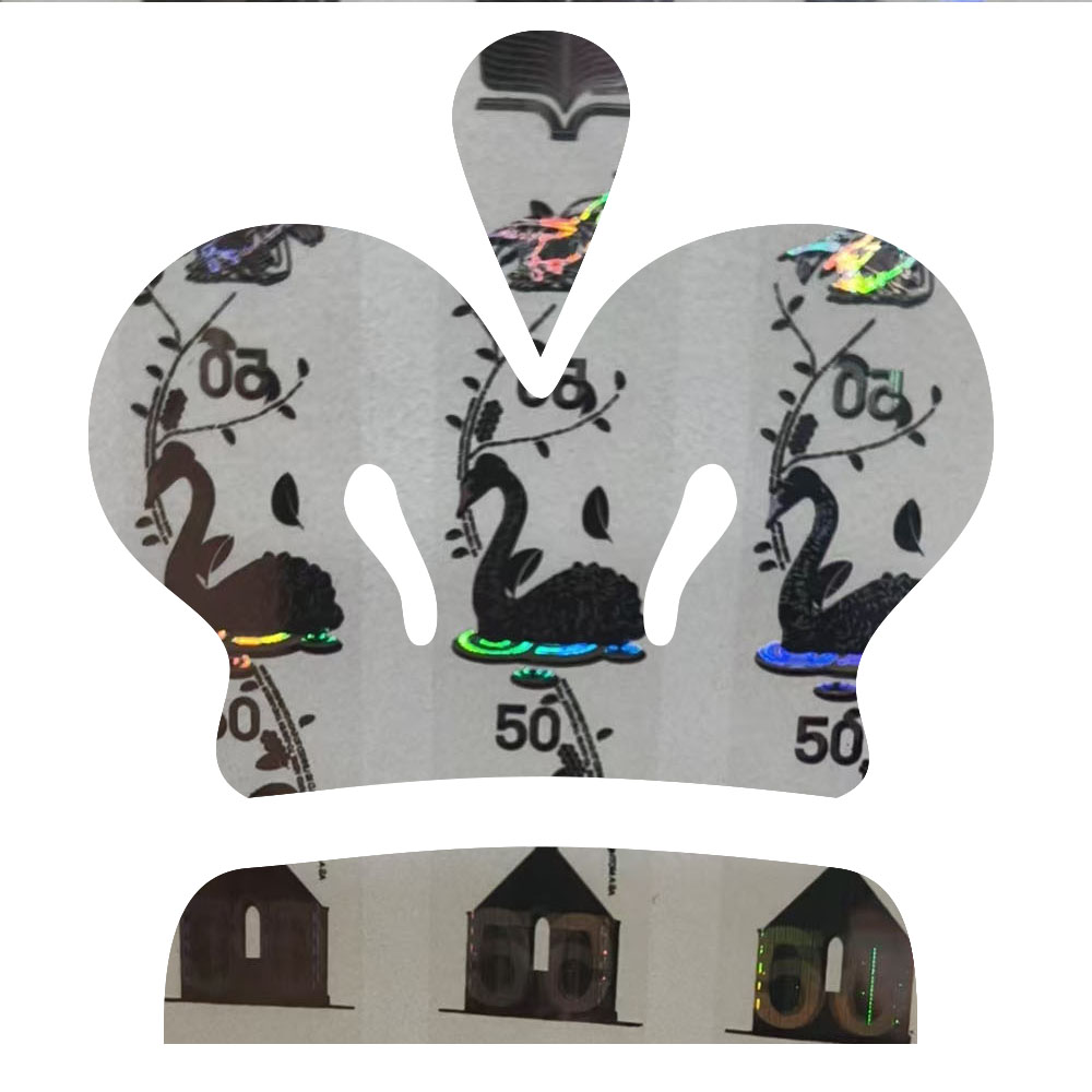 High Quality Party Novelty Many Shapes Silver Holographic Stickers AUD 50s 100s AUS Style Unique and Innovative Australia Label Hologram Sticker For Toy Prop Money