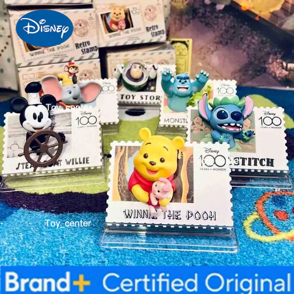 Disney 100th Anniversary Vintage Stamp Blind Box - Creative Fridge Magnets Mystery Collectible Holiday Gift For Friends & Family H2601231