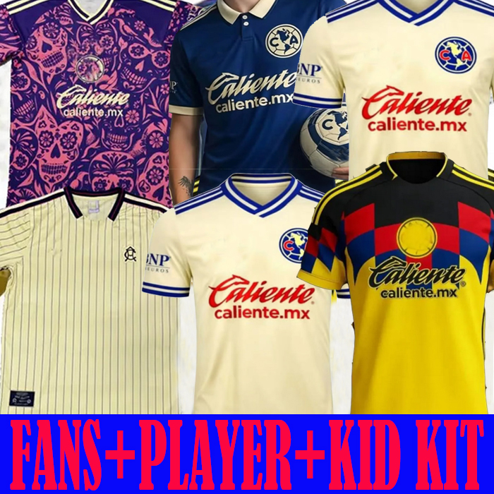 Fans Liga MX Club AmericaN 2025 2026 2027 home Soccer Jerseys pre-match R.MARTiNEZ GIOVANI home away 3rd training 25 26 27 home away football men and women kids shirt